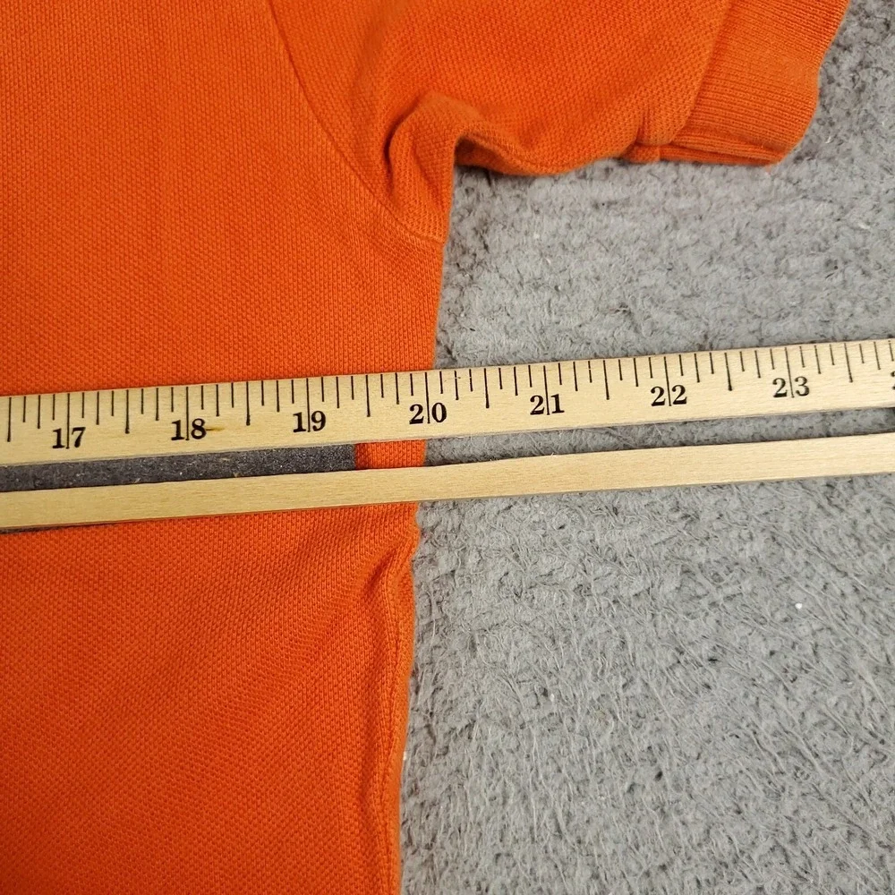 Ralph Lauren Polo Shirt Mens Size Medium Orange Pony Casual Short Sleeve *